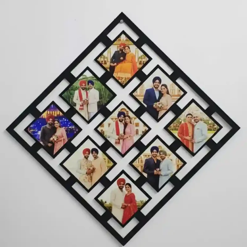 Customized Multi-Photo Diamond Collage Frame