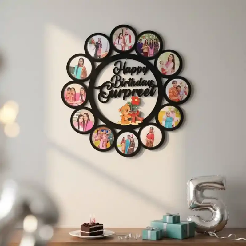 Customized Birthday Circular Photo Frame