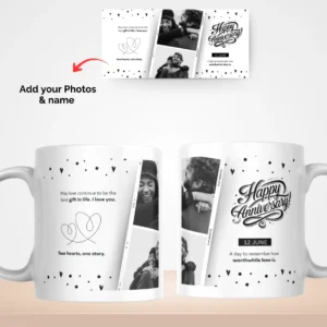 Personalized Happy Anniversary Photo Mug
