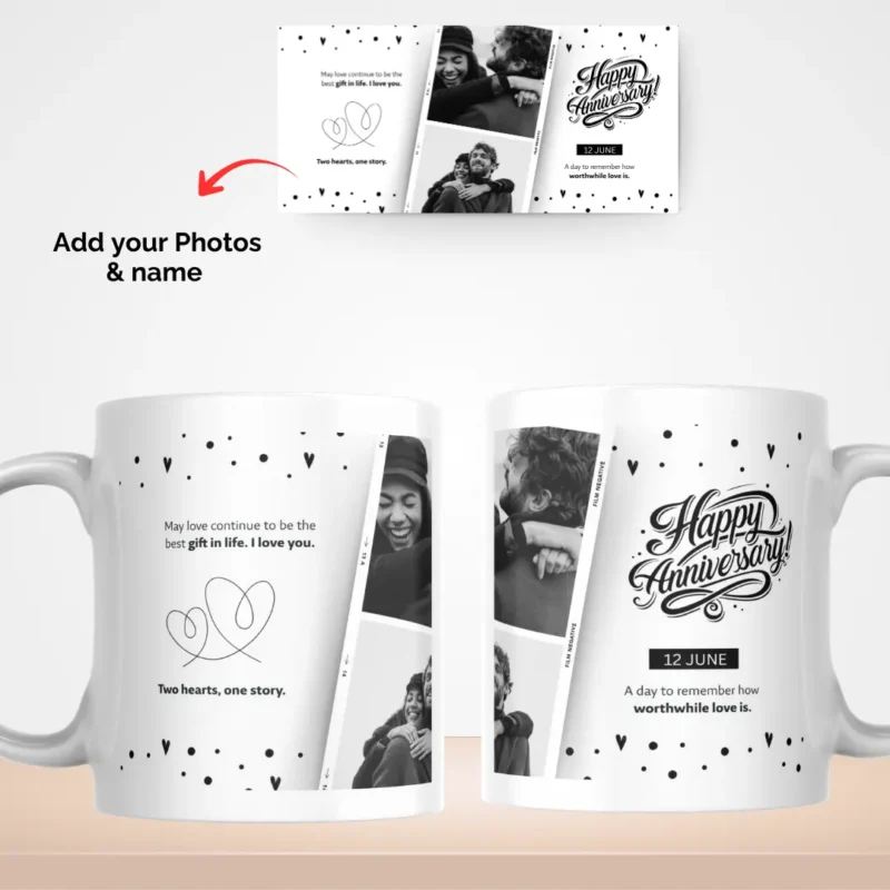 Personalized Happy Anniversary Photo Mug