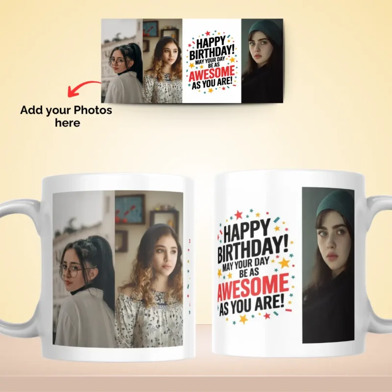 Personalized Happy Birthday Photo Mug