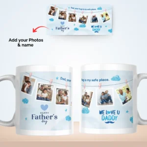 Personalized Happy Father's Day Photo Mug